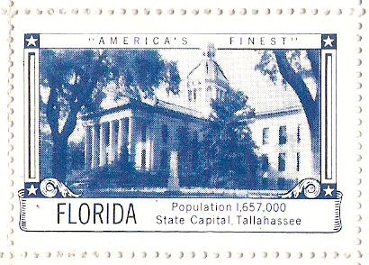 House of Seagram poster stamp honoring Florida
