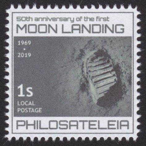 Philosateleian Post First Moon Landing stamp