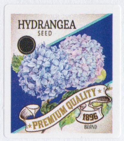 Boys Town cinderella stamp picturing hydrangea seed packet
