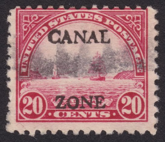 20¢ Golden Gate stamp with fake Canal Zone overprint