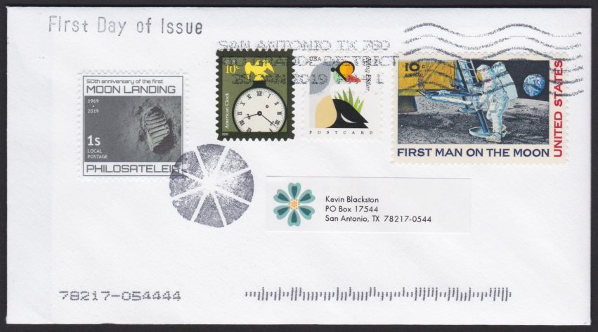 Philosateleian Post First Moon Landing first day cover