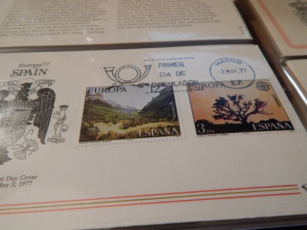 1977 Spain Europa stamps on first day cover