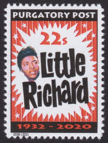 Purgatory Post 22-sola stamp picturing Little Richard