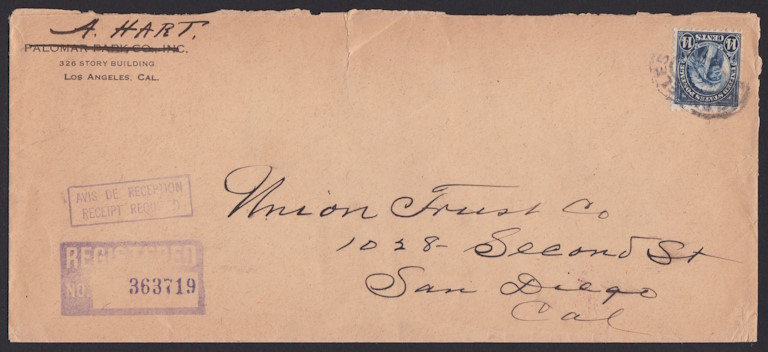 Front of cover bearing 14-cent American Indian stamp