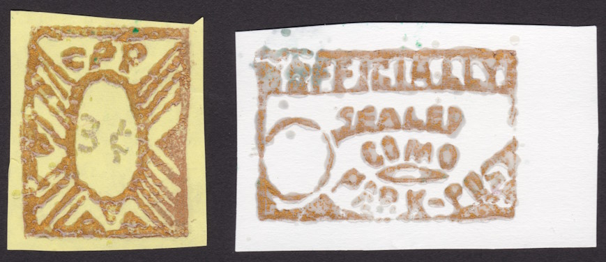 Como Park Post 3¢ stamp and official seal