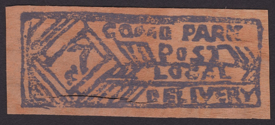 Como Park Post 7¢ wooden stamp