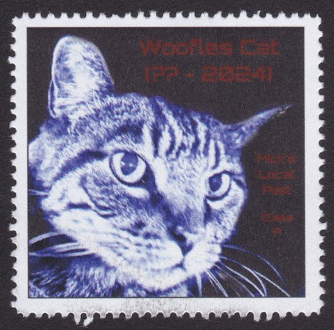 Class A Mick’s Local Post Woofles Cat stamp