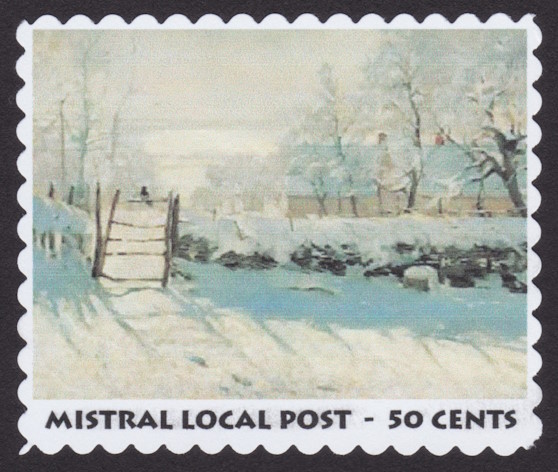 50¢ Mistral Local Post Outskirts of Honfleur stamp