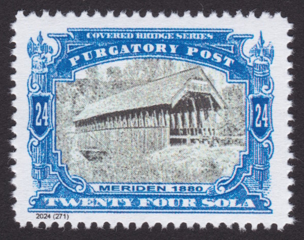 Purgatory Post 24-sola Meriden Bridge stamp