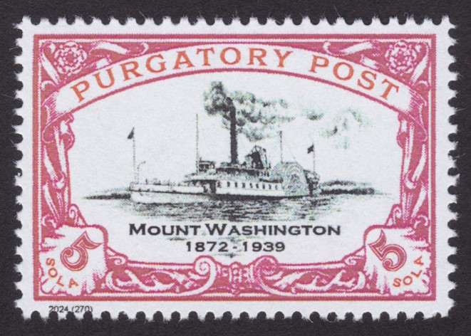 Purgatory Post 5-sola Mount Washington stamp