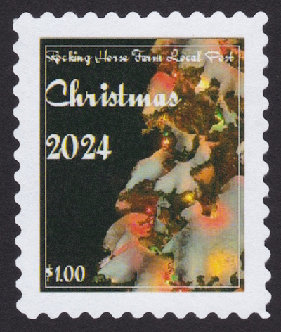 $1 Rocking Horse Farm Local Post Christmas 2024 stamp